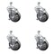 Service Caster 4 Inch SS Thermoplastic Rubber Swivel 1/2 Inch Threaded Stem Caster Set Brake SCC SCC-SSTS20S414-TPRB-TLB-121315-4 - alternate 1